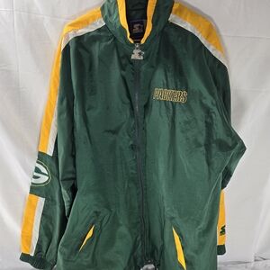 STARTER Green and Yellow Packers Windbreaker Jacket